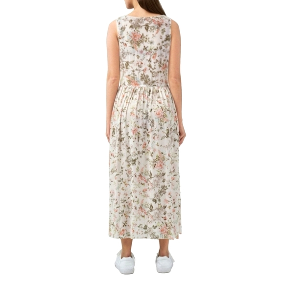 Frye Floral Easy Button Front Midi Dress XXL - Picture 4 of 13